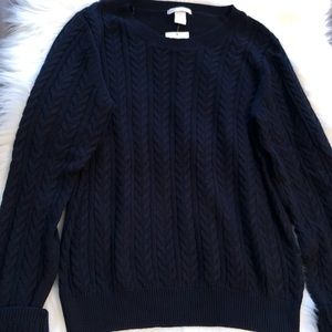NWT H&M Navy Cable Knit Sweater